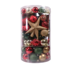 Holiday Living Green, Red And Gold Christmas Ornament Set 110/pk