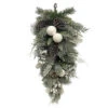 Holiday Living 28-in Indoor Pine Cone Green And White Artificial Christmas Teardrop Wreath -Northlight Sales Store 14375893
