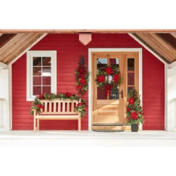 Holiday Living Pre-Lit Artificial Christmas Tree With Red Poinsettia 4-ft 7 Holiday Living Pre-Lit Artificial Christmas Tree With Red Poinsettia 4-ft -Northlight Sales Store 14375911c