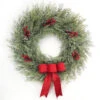 Holiday Living Christmas Cedar Wreath With Berry And Ribbon 24-in -Northlight Sales Store 17745185