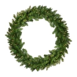 Northlight Pre-Lit Eastern Pine Artificial Christmas Wreath - 48-in - Clear Lights
