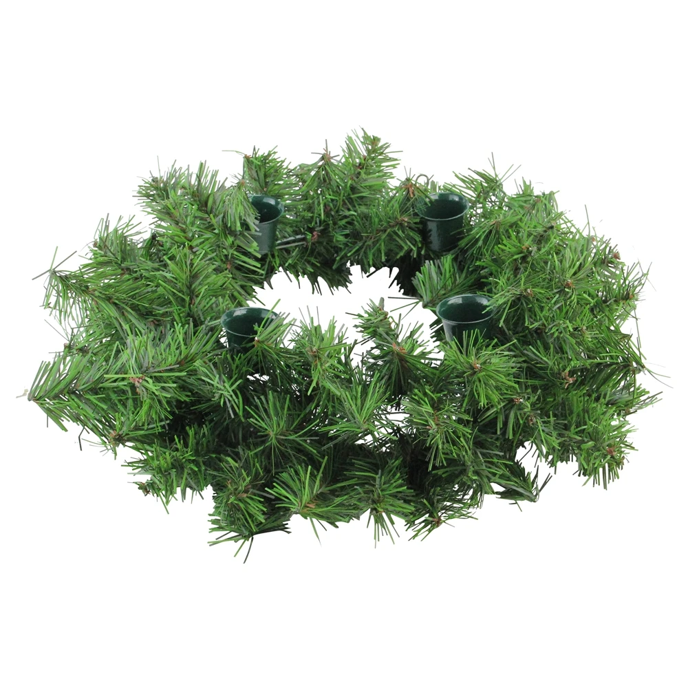 Northlight Two-Tone Pine Artificial Christmas Advent Wreath - 12-in 4 Northlight Two-Tone Pine Artificial Christmas Advent Wreath - 12-in - Image 2
