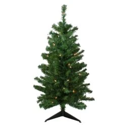 Northlight Pre-Lit Medium Mixed Classic Pine Artificial Christmas Tree - Clear Lights - 3-ft