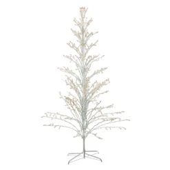 Northlight White Lighted Christmas Cascade Twig Tree Outdoor Decoration - 6-ft