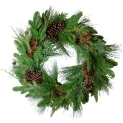 Northlight Pine Cone And Cedar Artificial Christmas Wreath - Unlit - 32-in