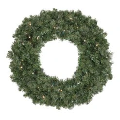 Northlight Green Pre-Lit LED Canadian Pine Artificial Christmas Wreath - 30-in
