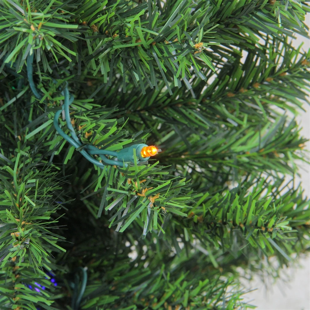 Northlight Pre-Lit Medium Canadian Pine Artificial Christmas Tree - Multicolor Lights - 2-ft 4 Northlight Pre-Lit Medium Canadian Pine Artificial Christmas Tree - Multicolor Lights - 2-ft - Image 2