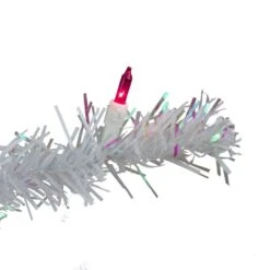 Northlight Pre-Lit White Iridescent Pine Slim Artificial Christmas Tree - Pink Lights - 3-ft -Northlight Sales Store 330748867 AlternateImage3