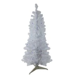 Northlight Pre-Lit Medium Pine Artificial Christmas Tree - Blue Lights - 4-ft