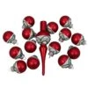Northlight Frosted Tree Topper With Christmas Ball Ornaments - 15-Pcs - Red And White -Northlight Sales Store 330749352 MainImage 001