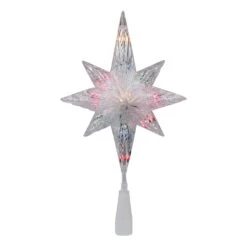 Northlight Lighted Clear Crystal Star Of Bethlehem Christmas Tree Topper - 11-in