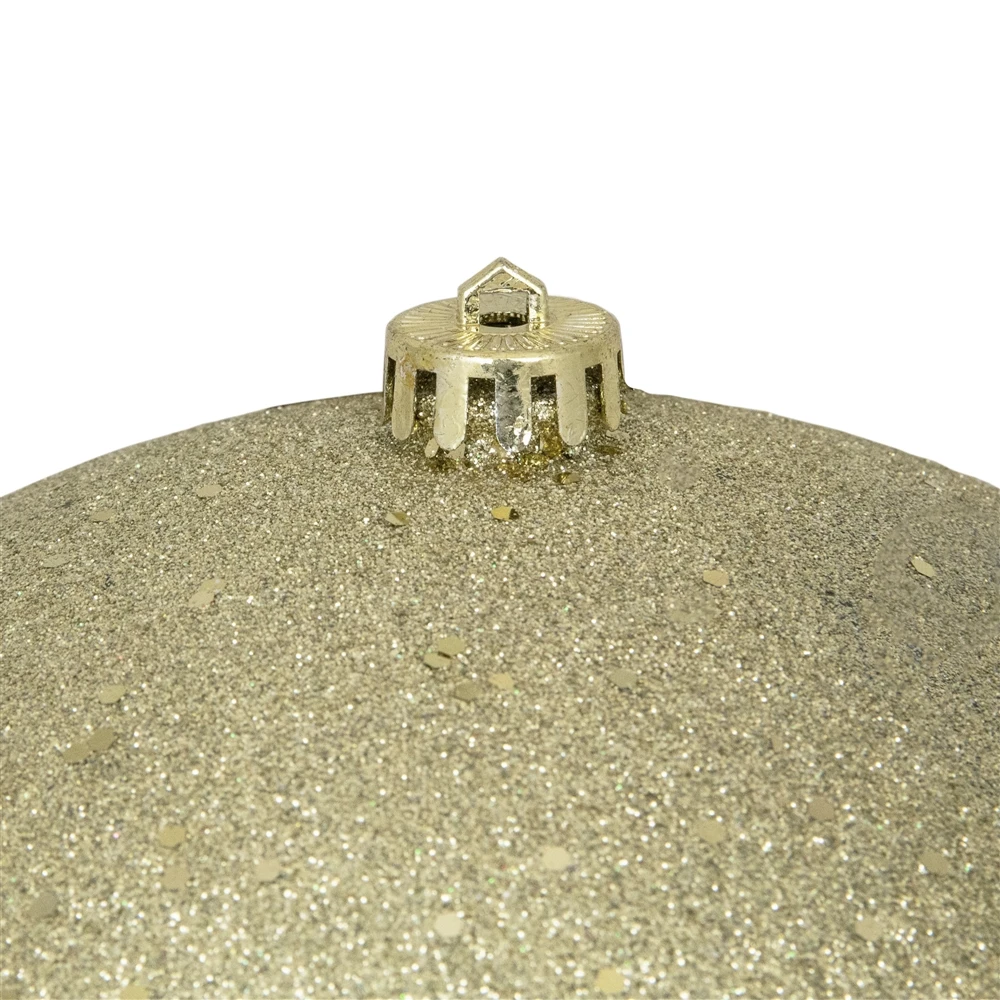 Northlight Holographic Shatterproof Commercial Christmas Ball Ornament - 10-in - Glitter Gold 4 Northlight Holographic Shatterproof Commercial Christmas Ball Ornament - 10-in - Glitter Gold - Image 2