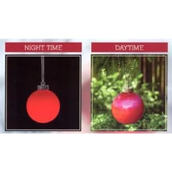 Northlight LED Lighted Battery Operated Shatterproof Christmas Ball Ornaments 6-in - Red - 3 Piece -Northlight Sales Store 330751525 AlternateImage2