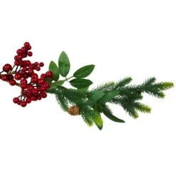 Northlight Pine Springs Berries And Pine Cones Artificial Christmas Garland - Unlit - 5-ft X 4.75-in - Green -Northlight Sales Store 330751533 AlternateImage3