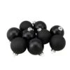 Northlight Shiny And Matte Glass Ball Christmas Ornaments - 2.5-in - Black - 9 Piece -Northlight Sales Store 330751538 MainImage 001