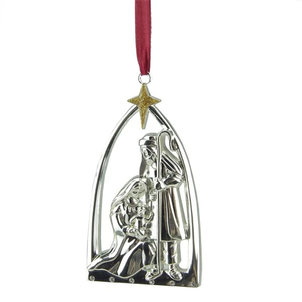 Northlight Nativity Scene With European Crystals Christmas Ornament - 3.75-in - Gold And Silver 3 Northlight Nativity Scene With European Crystals Christmas Ornament - 3.75-in - Gold And Silver