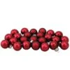 Northlight 2-Finish Glass Christmas Ball Ornaments - 1-in - Red - 24 Piece -Northlight Sales Store 330751594 MainImage 001
