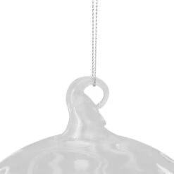 Northlight Glass Merry Christmas Ball Ornament - 6-in - Clear And White -Northlight Sales Store 330751599 AlternateImage2