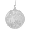 Northlight Glass Merry Christmas Ball Ornament - 6-in - Clear And White -Northlight Sales Store 330751599 MainImage 001