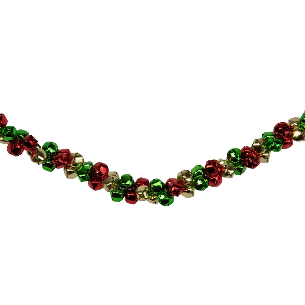 Northlight Festive Jingle Bell Artificial Christmas Garland - 5-ft X 1-in - Green And Red 3 Northlight Festive Jingle Bell Artificial Christmas Garland - 5-ft X 1-in - Green And Red