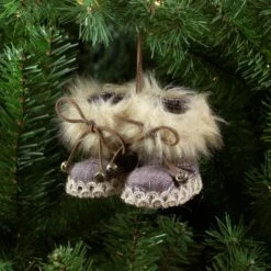 Northlight Pair Of Alaskan Style Booties Knit Christmas Ornament - 8-in - Brown -Northlight Sales Store 330751638 AlternateImage1