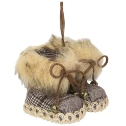 Northlight Pair Of Alaskan Style Booties Knit Christmas Ornament - 8-in - Brown -Northlight Sales Store 330751638 AlternateImage2