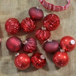 Northlight Contemporary Christmas Ornaments - 3.75-in - Red And Gold - 12 Piece -Northlight Sales Store 330751662 AlternateImage1