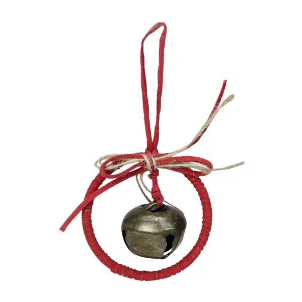 Northlight Open Circle With Bow And Jingle Bell Christmas Ornament - 11-in - Red 3 Northlight Open Circle With Bow And Jingle Bell Christmas Ornament - 11-in - Red