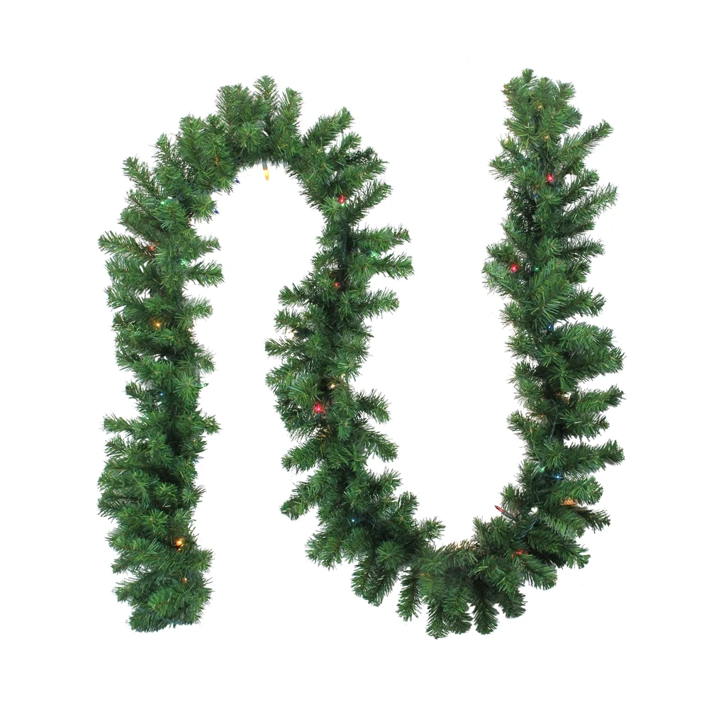 Northlight Pre-Lit Oak Creek Pine Artificial Christmas Garland - Multi Lights - 9-ft X 10-in - Green 3 Northlight Pre-Lit Oak Creek Pine Artificial Christmas Garland - Multi Lights - 9-ft X 10-in - Green