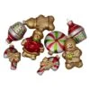 Northlight Gingerbread Men Christmas Ornaments - 3-in - Gold And Red - 8 Piece -Northlight Sales Store 330751719 MainImageA 001