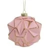 Northlight Round Geometric Glass Christmas Ornament - 4-in - Pink And Gold 1 Northlight Round Geometric Glass Christmas Ornament - 4-in - Pink And Gold -Northlight Sales Store 330751722 MainImage 001