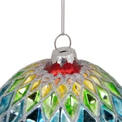 Northlight 2-Finish Vibrantly Colored Harlequin Glass Christmas Ball Ornament - 3.75-in 8 Northlight 2-Finish Vibrantly Colored Harlequin Glass Christmas Ball Ornament - 3.75-in -Northlight Sales Store 330751730 AlternateImageA2