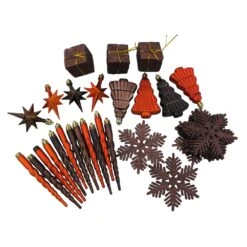 Northlight Shatterproof 4-Finish Christmas Ornaments - Chocolate Brown And Burnt Orage - 125 Piece -Northlight Sales Store 330751750 AlternateImage2
