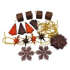 Northlight Shatterproof 4-Finish Christmas Ornaments - Chocolate Brown And Burnt Orage - 125 Piece -Northlight Sales Store 330751750 AlternateImage3