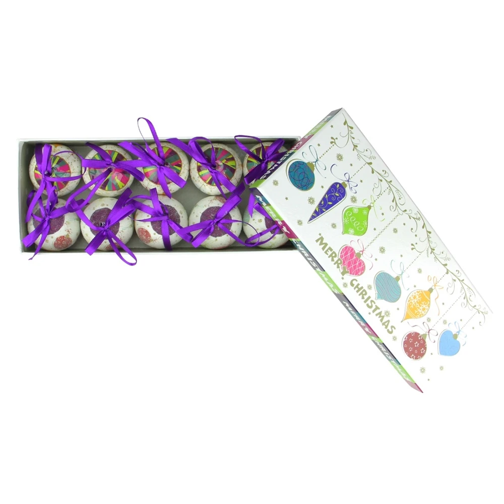 Northlight Shatterproof Decoupage Christmas Ball Ornaments - 1.75-in - Purple And White - 10-Piece 4 Northlight Shatterproof Decoupage Christmas Ball Ornaments - 1.75-in - Purple And White - 10-Piece - Image 2