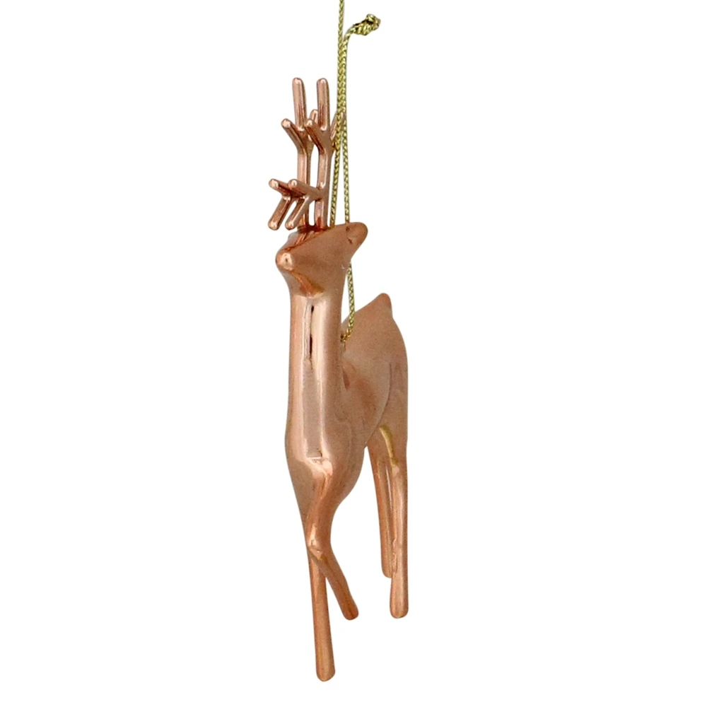 Northlight Shiny Reindeer Christmas Tree Ornament - 4.75-in - Rose Gold 4 Northlight Shiny Reindeer Christmas Tree Ornament - 4.75-in - Rose Gold - Image 2