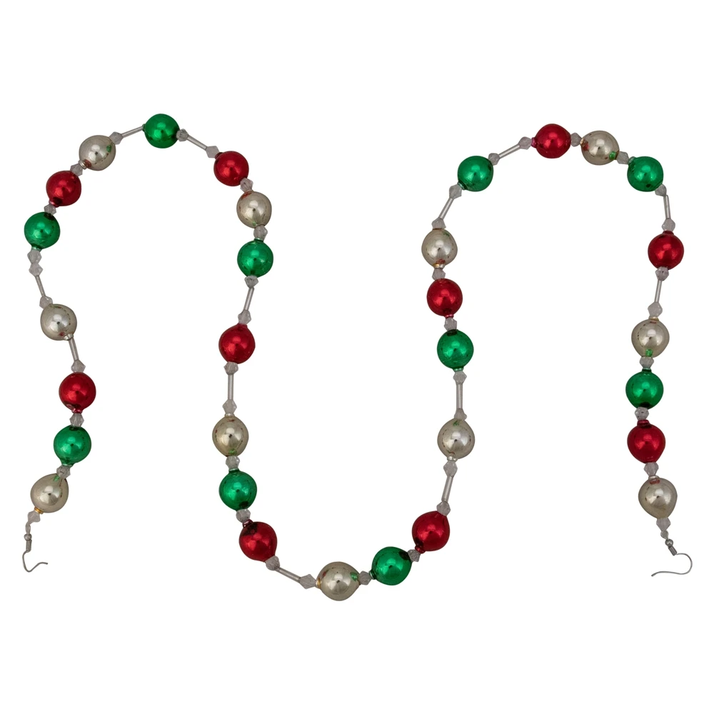 Northlight Beaded Garland With Christmas Ornaments 30-in - 18-Pcs - Red And Green 7 Northlight Beaded Garland With Christmas Ornaments 30-in - 18-Pcs - Red And Green - Image 5