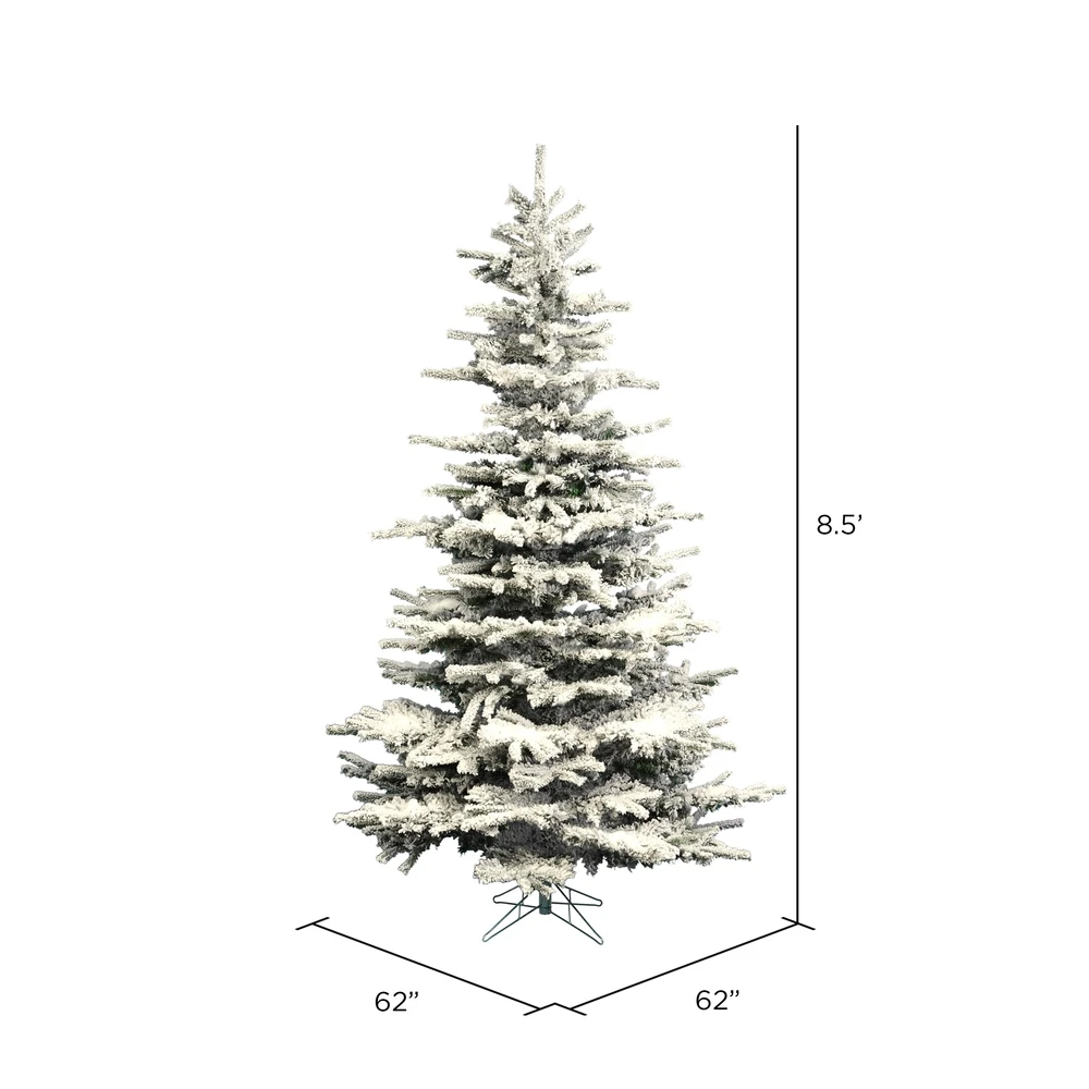 Vickerman 8.5-ft Leg Base Grand Fir Full Right Side Up Flocked White Artificial Christmas Tree 4 Vickerman 8.5-ft Leg Base Grand Fir Full Right Side Up Flocked White Artificial Christmas Tree - Image 2
