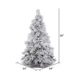 Vickerman 7.5-ft Leg Base Alberta Pine Full Right Side Up Flocked White Artificial Christmas Tree -Northlight Sales Store 330898941 AlternateImage2