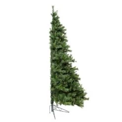 Vickerman 6.5-ft Leg Base Pine Full Right Side Up Green Artificial Half Christmas Tree