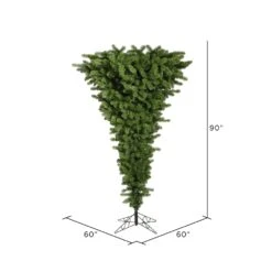 Vickerman 7.5-ft Leg Base Pine Full Upside-Down Green Artificial Christmas Tree -Northlight Sales Store 330898949 AlternateImage2