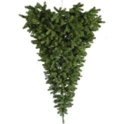 Vickerman 6-ft Wall Hanging Pine Full Upside-Down Green Artificial Christmas Tree