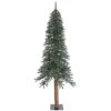Vickerman 7-ft Pine Leg Base Alpine Full Right Side Up Green Artificial Christmas Tree