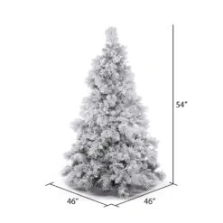 Vickerman 4.5-ft Leg Base Pine Full Right Side Up Flocked White Artificial Christmas Tree -Northlight Sales Store 330898985 AlternateImage2