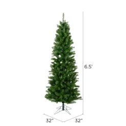 Vickerman 6.5-ft Leg Base Pencil Slim Salem Pine Right Side Up Green Artificial Christmas Tree -Northlight Sales Store 330898993 AlternateImage2