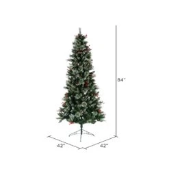 Vickerman 7-ft Pine Full Right Side Up Green Artificial Christmas Tree With Leg Base -Northlight Sales Store 330899001 AlternateImage2