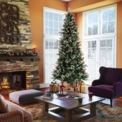 Vickerman 7-ft Pine Full Right Side Up Green Artificial Christmas Tree With Leg Base -Northlight Sales Store 330899001 AlternateImage4