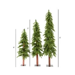 Vickerman 6-ft Pine Leg Base Alpine Full Right Side Up Green Artificial Christmas Tree - Set Of 3 -Northlight Sales Store 330899007 AlternateImage2