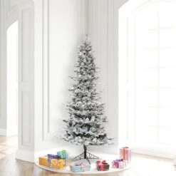 Vickerman 6.5-ft Leg Base Kiana Pine Full Right Side Up Flocked White Artificial Christmas Tree -Northlight Sales Store 330899012 AlternateImage4