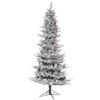 Vickerman 6.5-ft Leg Base Kiana Pine Full Right Side Up Flocked White Artificial Christmas Tree -Northlight Sales Store 330899012 MainImage 001